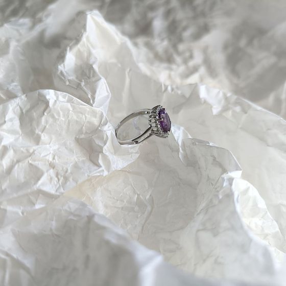 Серебряное кольцо с аметистом