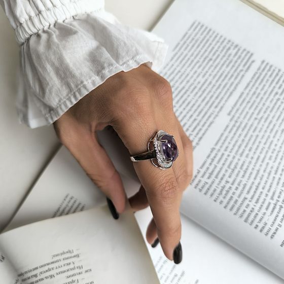 Серебряное кольцо с александритом 8.513ct