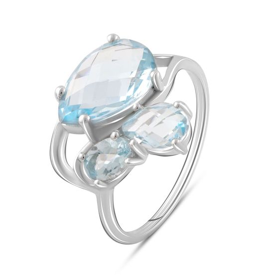 Серебряное кольцо с топазом 4.939ct