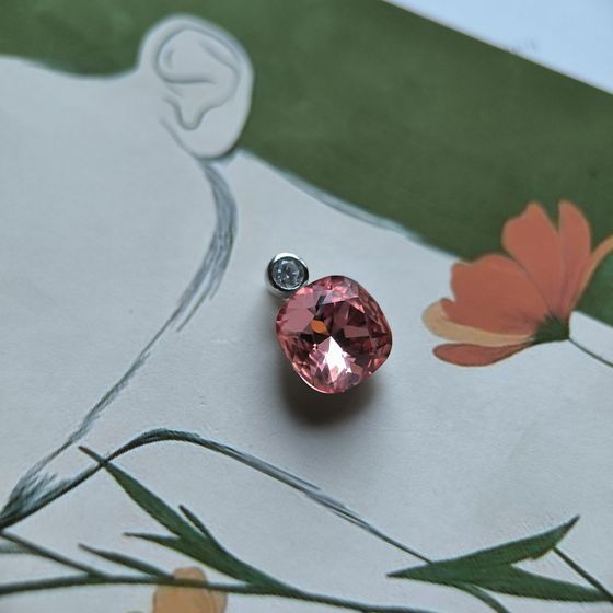 Серебряная подвеска с фианитами