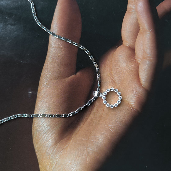 Серебряная подвеска с фианитами