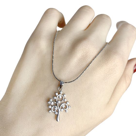 Серебряная подвеска с фианитами