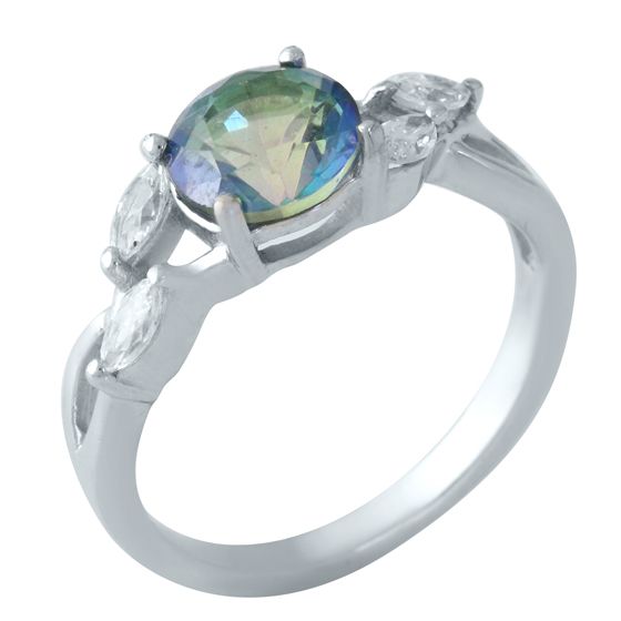 Серебряное кольцо с мистик топазом 1.385ct