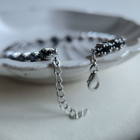 Серебряный браслет с сапфиром 9.34ct