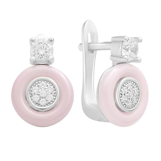 Серебряные серьги с керамикой