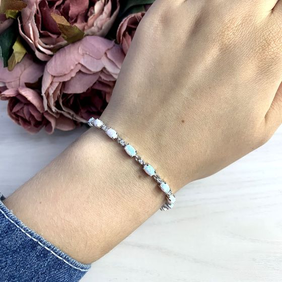 Серебряный браслет с опалом 3.042ct