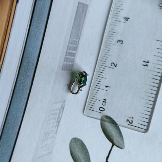 Серебряная подвеска с изумрудом nano 0.598ct