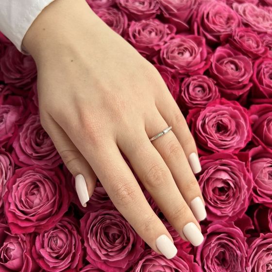 Серебряное кольцо с фианитами