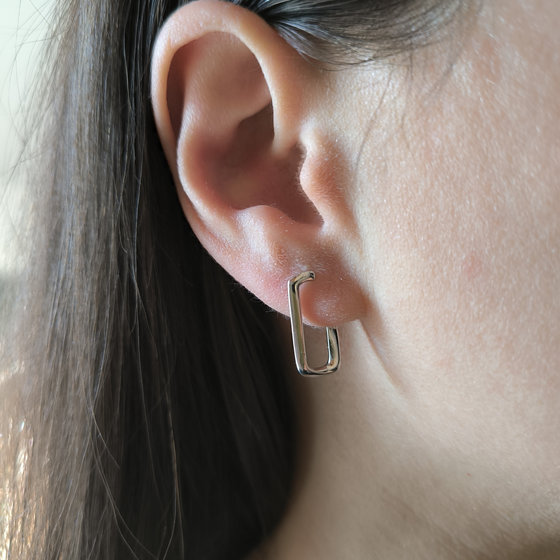 Серебряные серьги без камней