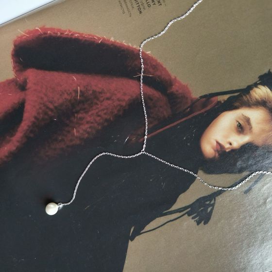 Серебряное колье с жемчугом