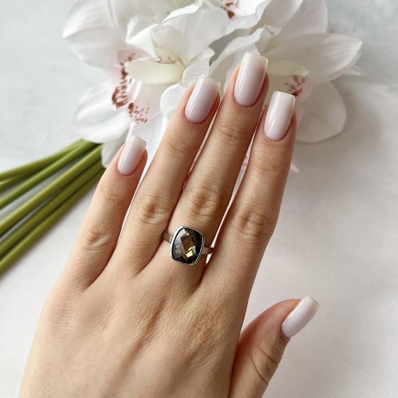 Серебряное кольцо с мистик топазом 4.186ct