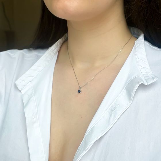 Серебряная подвеска с сапфиром 0.665ct