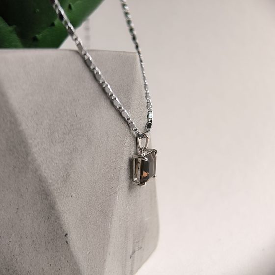 Серебряная подвеска с раухтопазом (дымчатым кварцем) 2.625ct