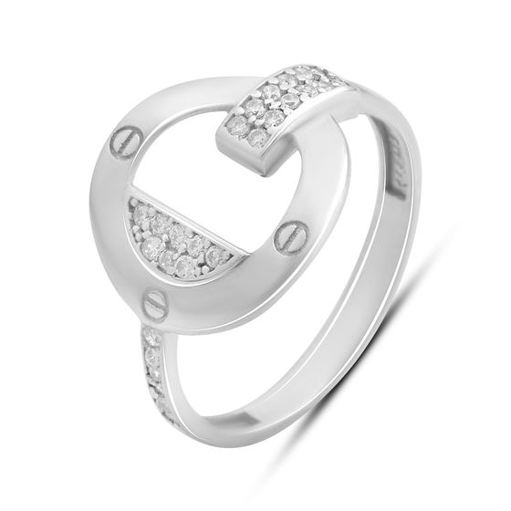 Серебряное кольцо с фианитами 0.26ct