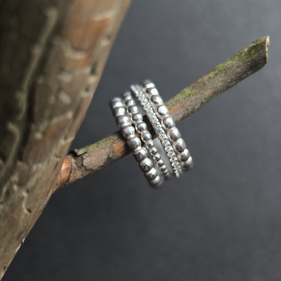 Серебряное кольцо с фианитами