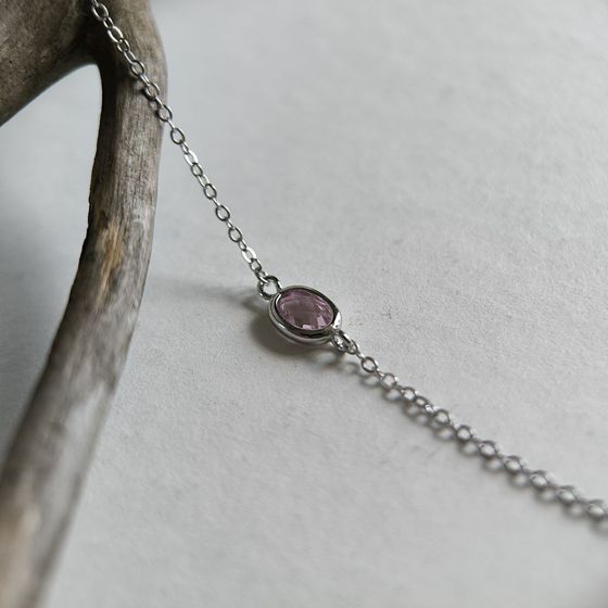 Серебряное колье с фианитами