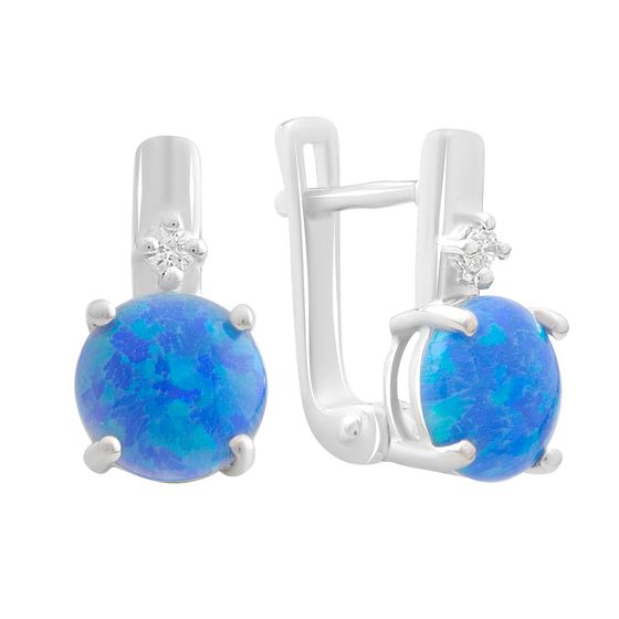 Серебряные серьги с опалом 1.698ct