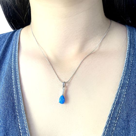 Серебряная подвеска с опалом 0.96ct