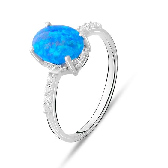 Серебряное кольцо с опалом 1.128ct