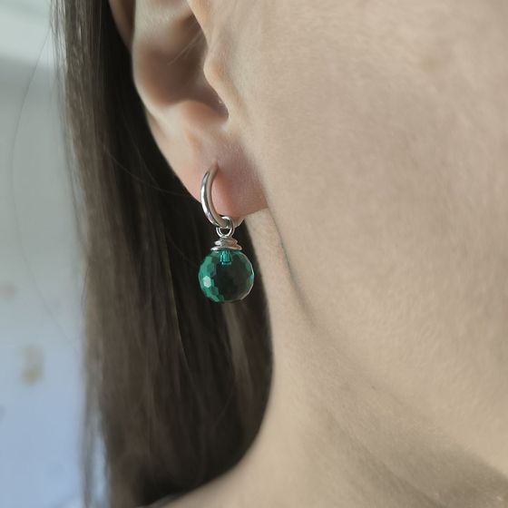 Серебряные серьги с фианитами Серебряные серьги с фианитами