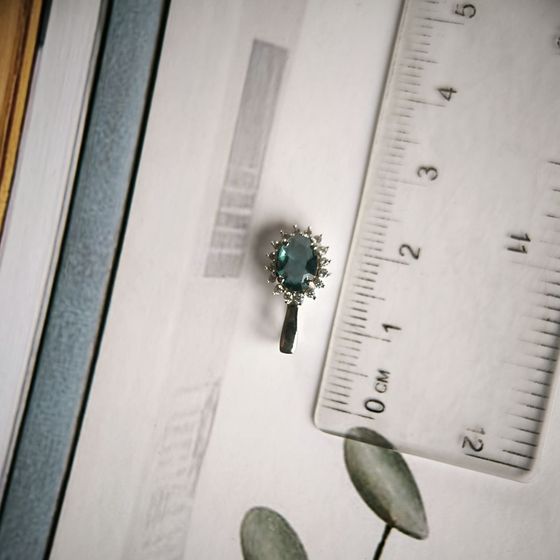 Серебряная подвеска с топазом Лондон Блю 0.72ct