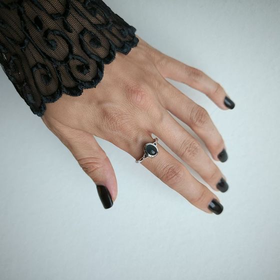 Серебряное кольцо с топазом Лондон Блю 1.1ct