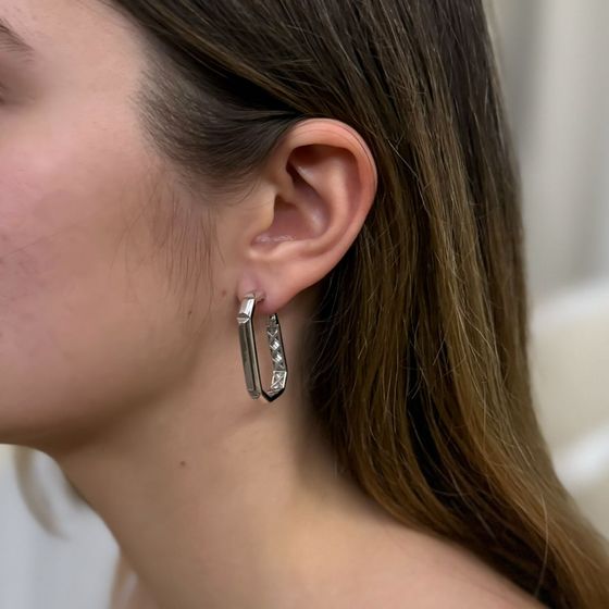 Серебряные серьги без камней