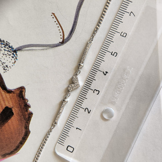 Серебряный браслет с фианитами