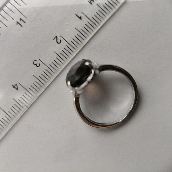 Серебряное кольцо с раухтопазом (дымчатым кварцем) 4.788ct