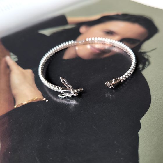 Серебряный браслет с фианитами