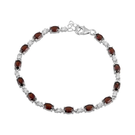 Серебряный браслет с гранатом 7.758ct