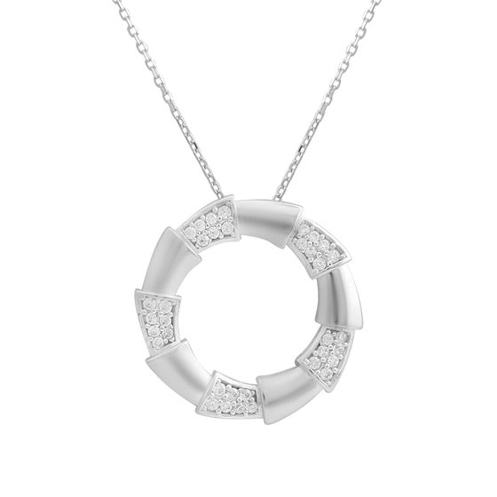 Золотое колье с фианитами 0.35ct
