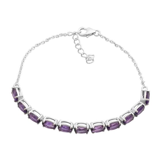 Серебряный браслет с аметистом