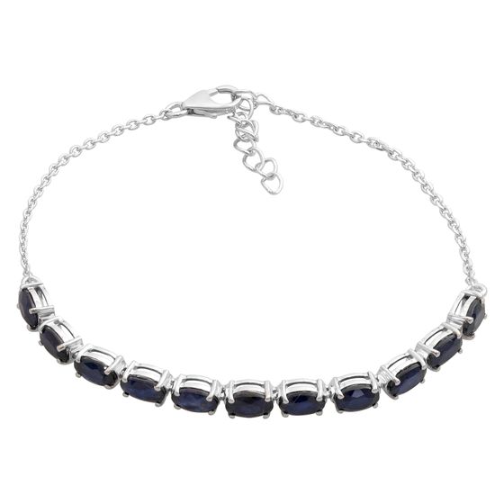 Серебряный браслет с сапфиром