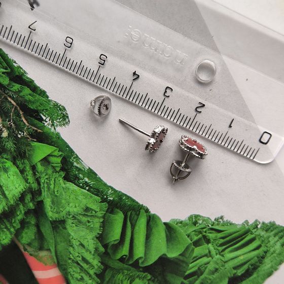 Серебряные серьги с агатом