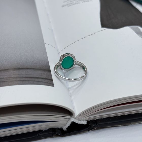 Серебряное кольцо с агатом 4.218ct