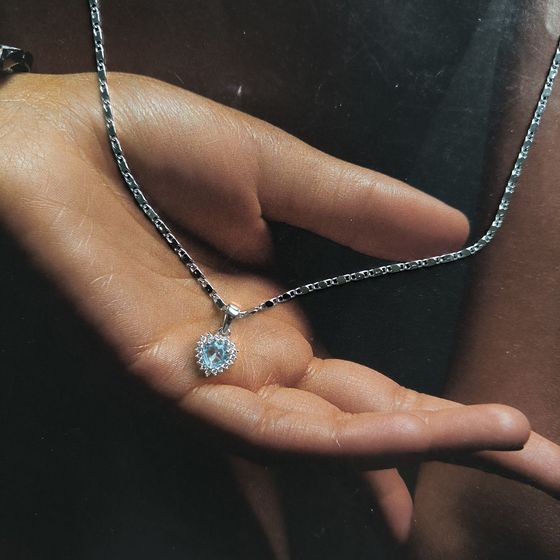 Серебряная подвеска с топазом 1.296ct