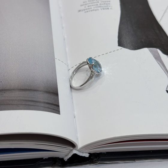 Серебряное кольцо с топазом