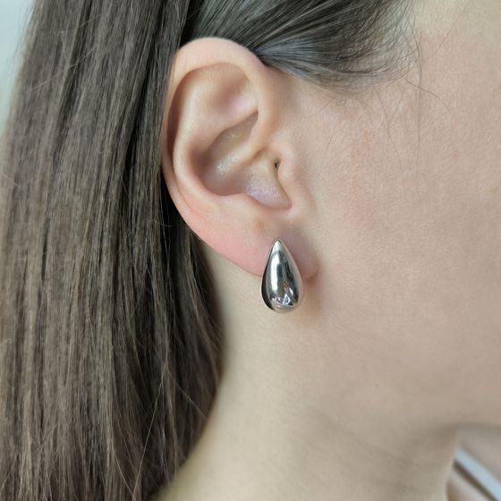 Серебряные серьги без камней