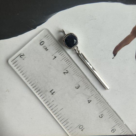 Серебряная подвеска с сапфиром nano 0.93ct