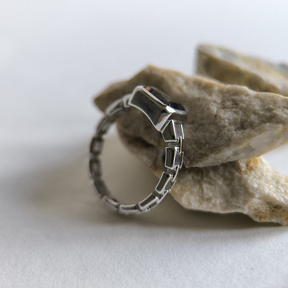 Серебряное кольцо с раухтопазом (дымчатым кварцем) 1.4ct