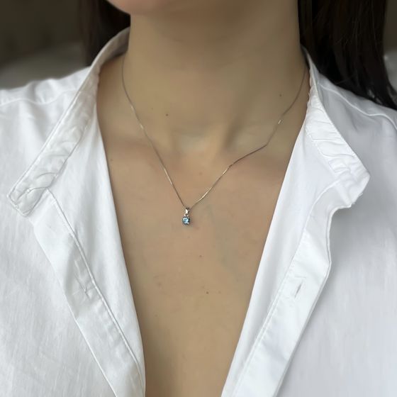 Серебряная подвеска с мистик топазом 0.36ct