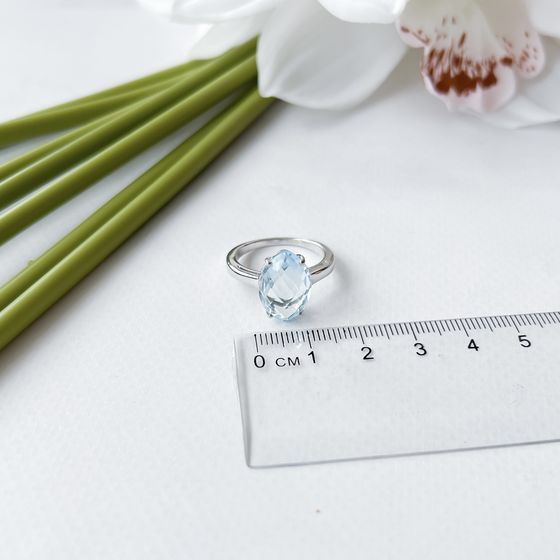 Серебряное кольцо с топазом 6.47ct