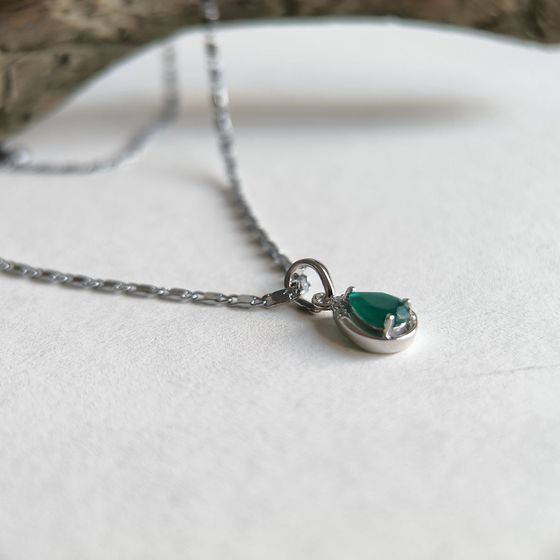 Серебряная подвеска с агатом 0.838ct