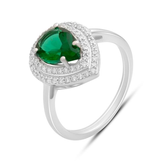 Серебряное кольцо с изумрудом nano 2.401ct