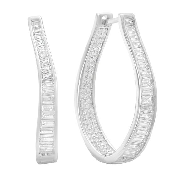 Серебряные серьги с фианитами