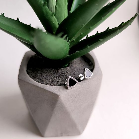 Серебряные серьги с фианитами