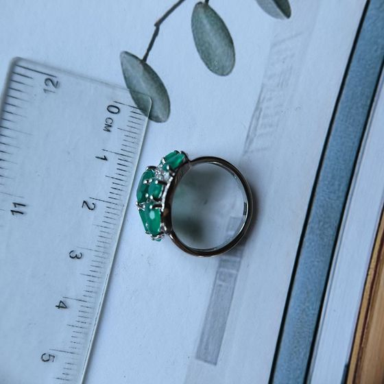 Серебряное кольцо с агатом 2.793ct