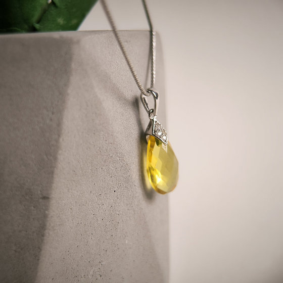 Серебряная подвеска с цитрином nano 4.759ct