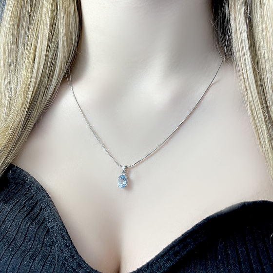 Серебряная подвеска с топазом 1.51ct